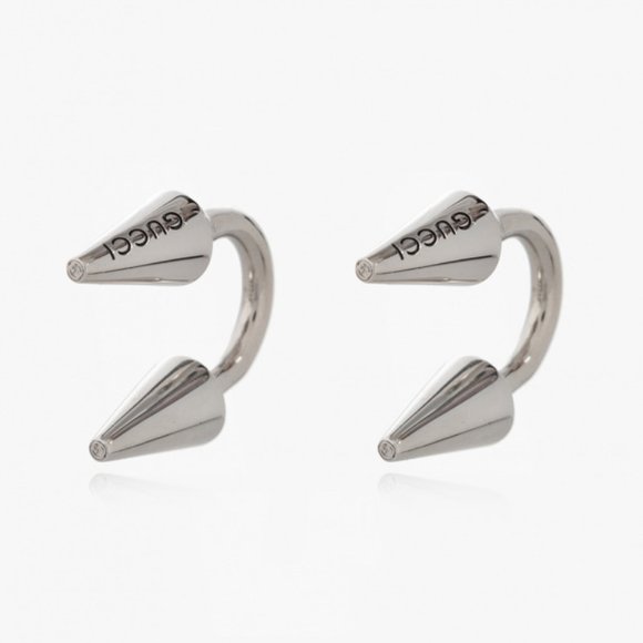 Gucci Silver Brass Earrings NEW IN BOX - Picture 1 of 6